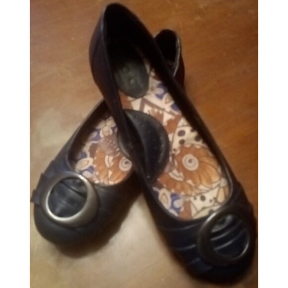 Born Concept B.Ø.C Black Faux Leather Ballet Flats Size 5 C38534 - Picture 2 of 6